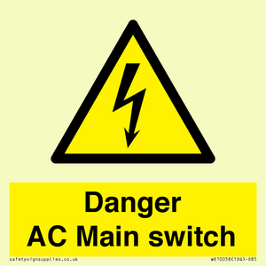 Danger AC Main switch 